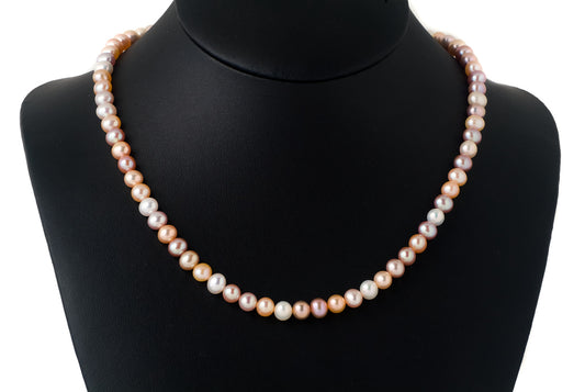 Necklace Pearl Round 5-6mm X 45-50cm