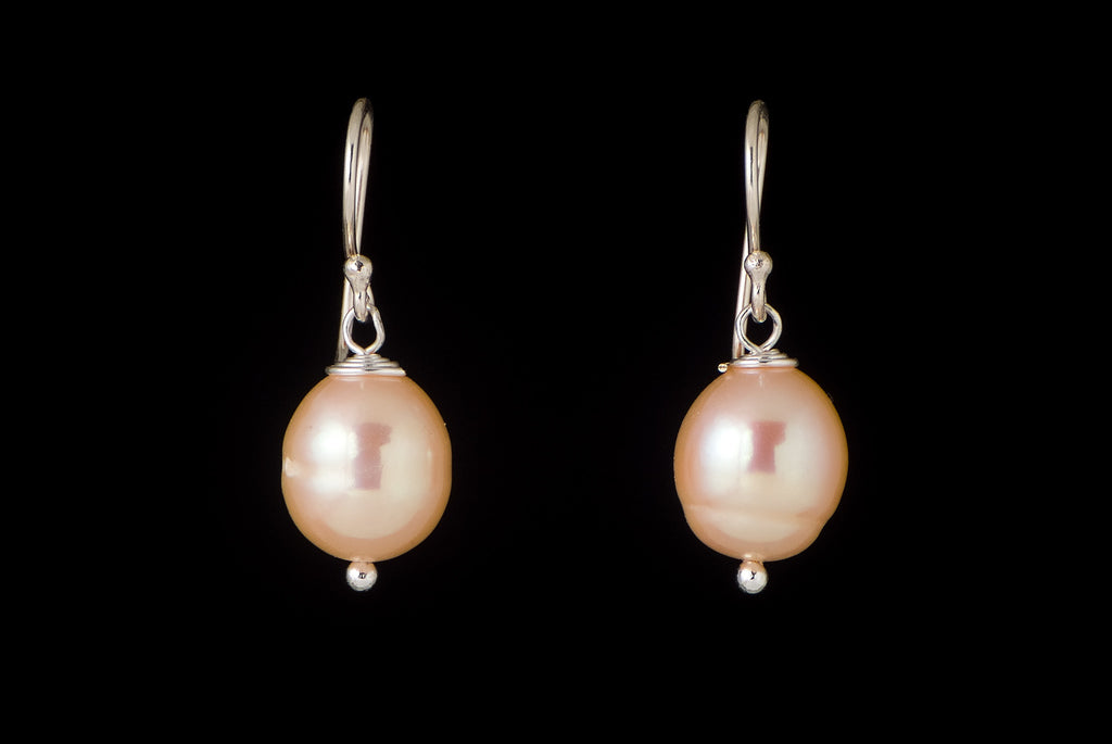 Earring Pearl Drop Sap 9-10mm - Bambu Silver Jewellry
