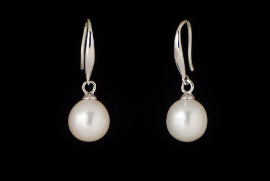 Earring Pearl Eye Drop 8mm