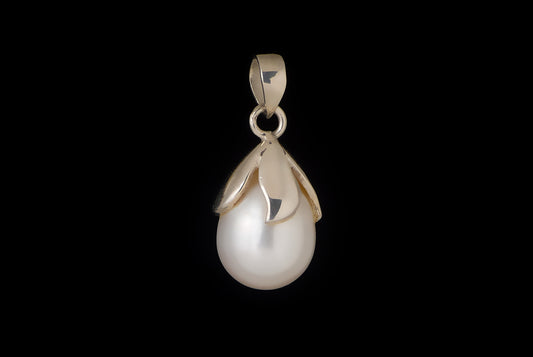 Pendant Pearl Leaf Drop 9mm