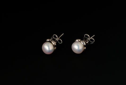 Earring Pearl Stud Basic 6-7mm