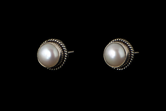 Earring Pearl Stud Basic Tali Air 9mm