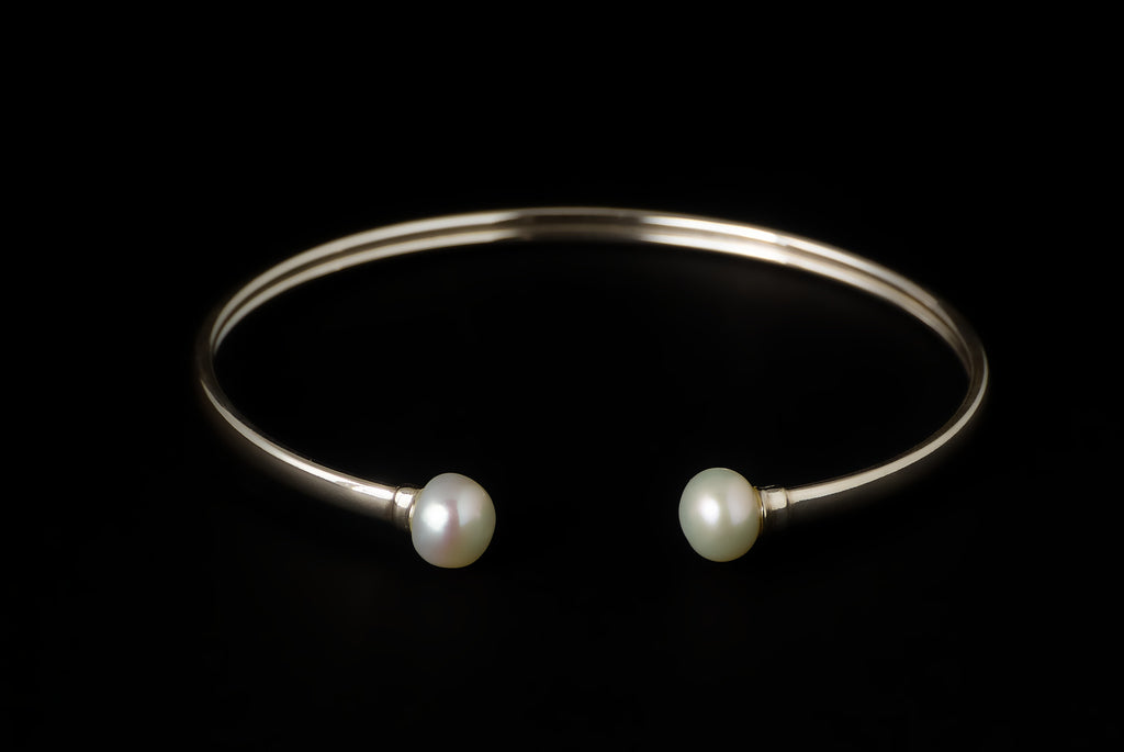 Cuff Pearl Twin Small 7 x 3mm