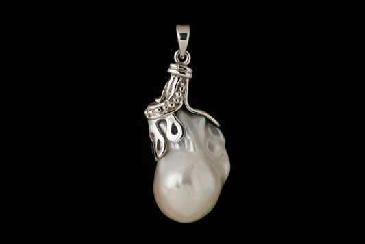 Pendant Pearl Baroque Abstract Big