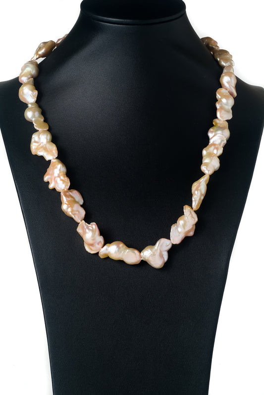 Necklace Pearl Baroque Abstract Small 2-3 X 60cm