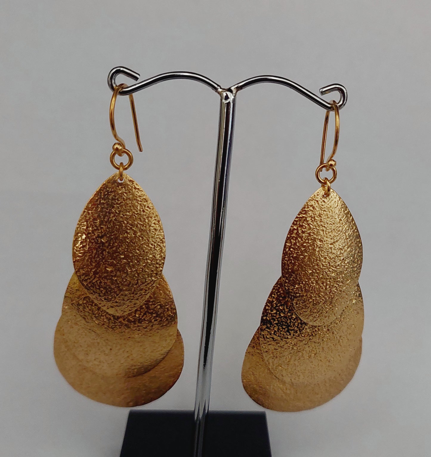 Earring Oval Plain  3 In 1