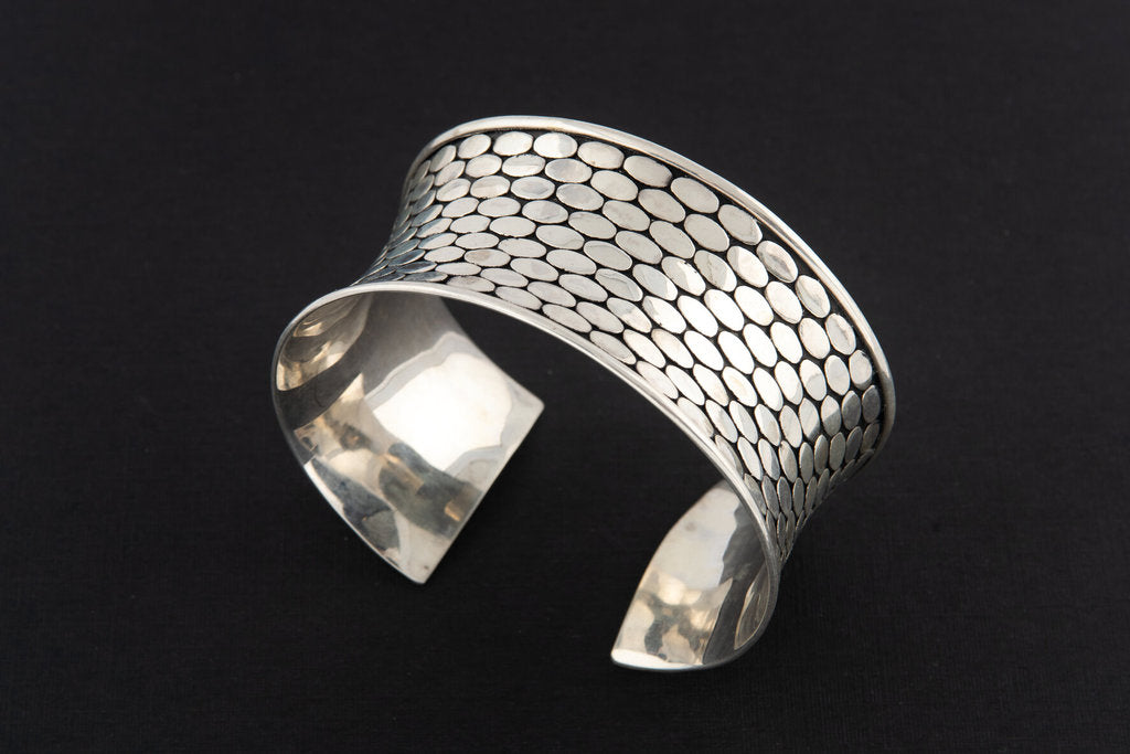 Cuff Arma Abstract 3 cm - Bambu Silver Jewellry