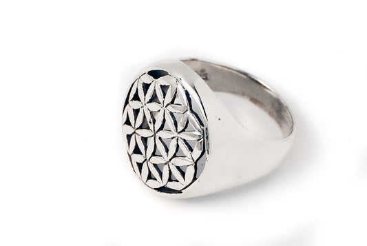 Ring Flower of life Round