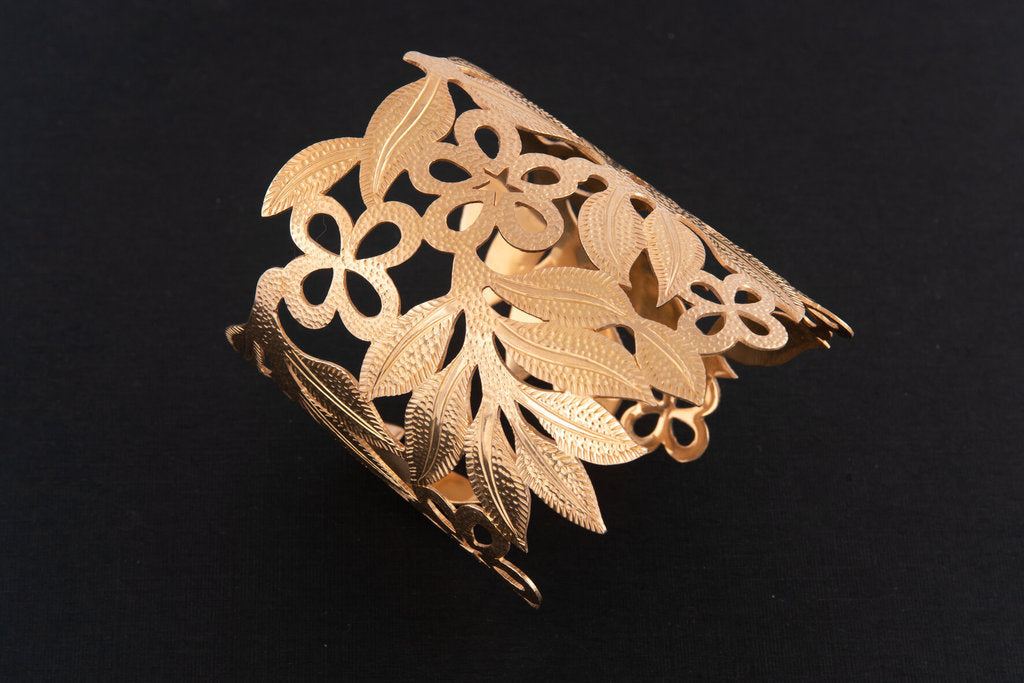 Cuff Leaf Hammer 6cm - Bambu Silver Jewellry