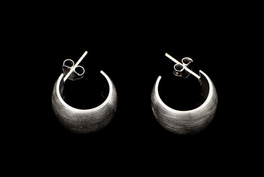 Earring Aro Cembung Matt 10 x 16mm