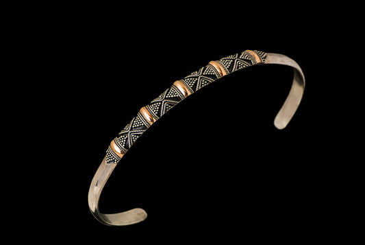 Cuff Silver Gold 5mm - Bambu Silver Jewellry