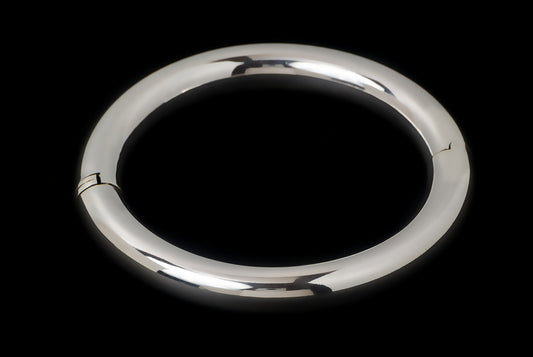 Bangle Pipe Plain Open Lock - Bambu Silver Jewellry