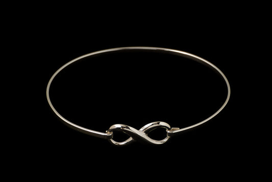 Bracelet Infinity Plain Open - Bambu Silver Jewellry