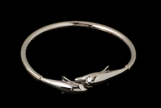 Bangle Dolphin Plain - Bambu Silver Jewellry