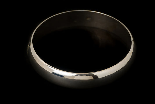 Bangle Open Lock Cembung - Bambu Silver Jewellry