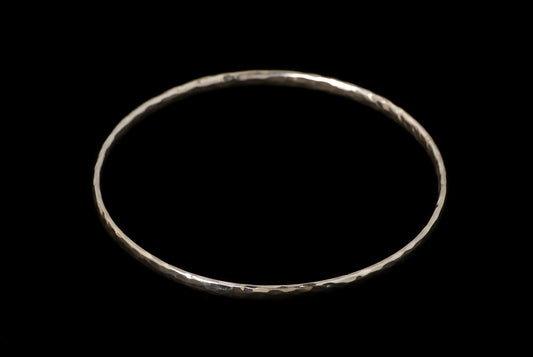 Bangle Plain Single Hammer - Bambu Silver Jewellry