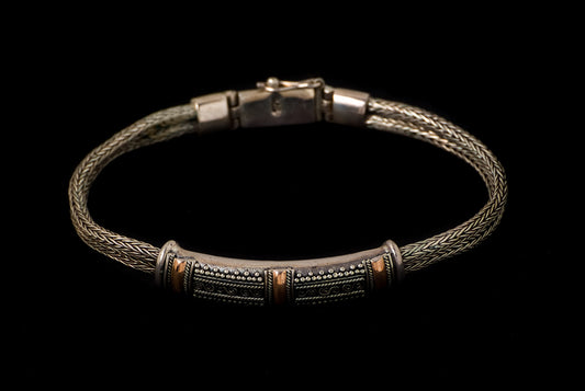 Bracelet Silver Gold - Bambu Silver Jewellry