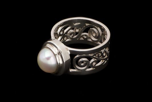 Ring Pearl Bro Décor Big