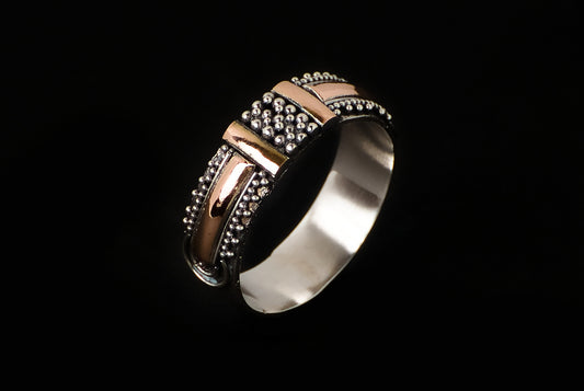 Ring Silver Gold T 7mm