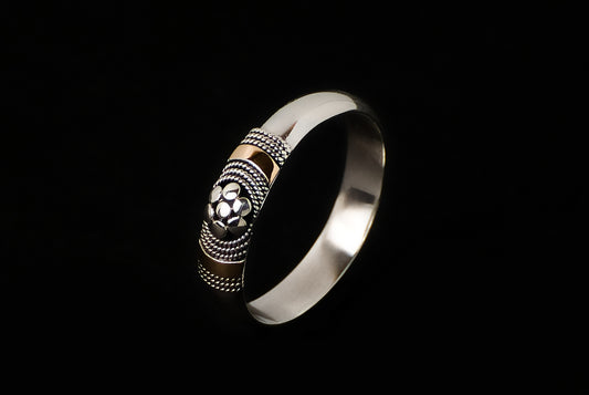 Ring Silver Gold Tali Air Arma 4mm