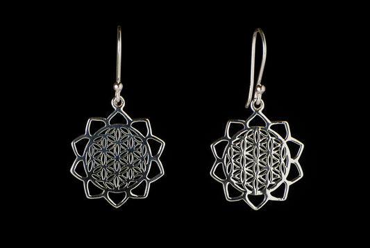 Earring Flower Of Life Mandala 2.5cm
