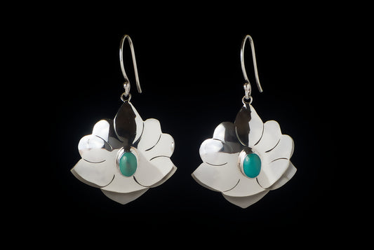 Earring Lotus with Stone