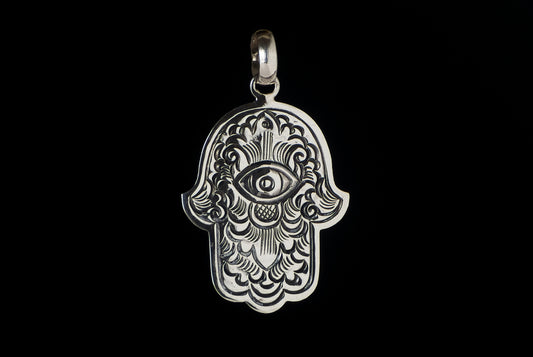 Pendant Fatima Hand Décor Yak With Stone 3x4.5cm
