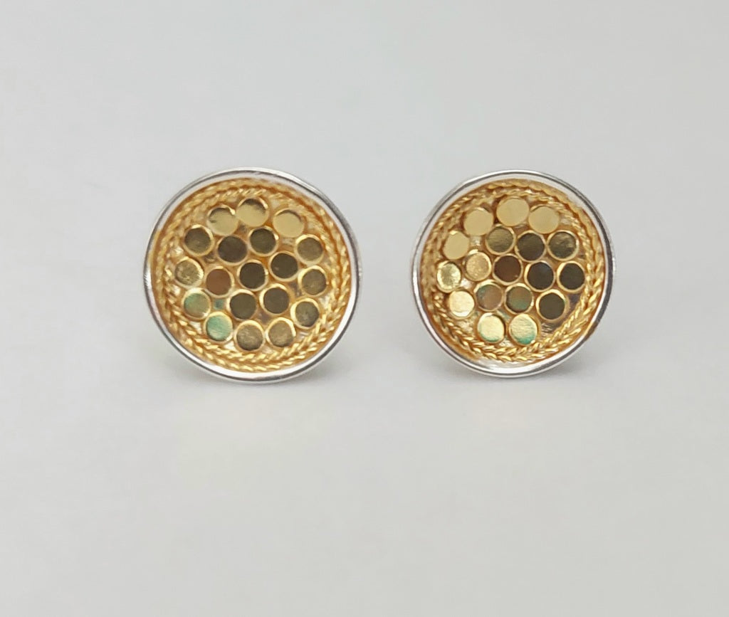 Earring Stud Arma Cekung 1.2cm - Bambu Silver Jewellry