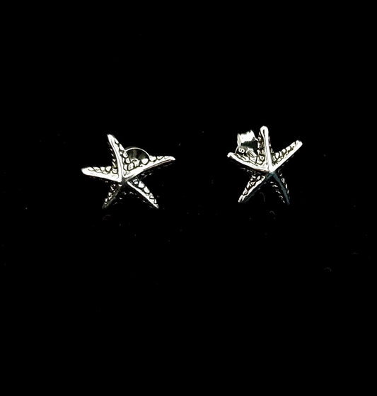 Earring Stud Sea Star Oxid 1,2cm