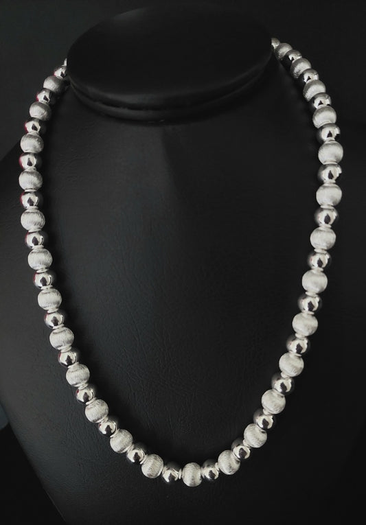 Necklace Ball Plain Matt 8mm