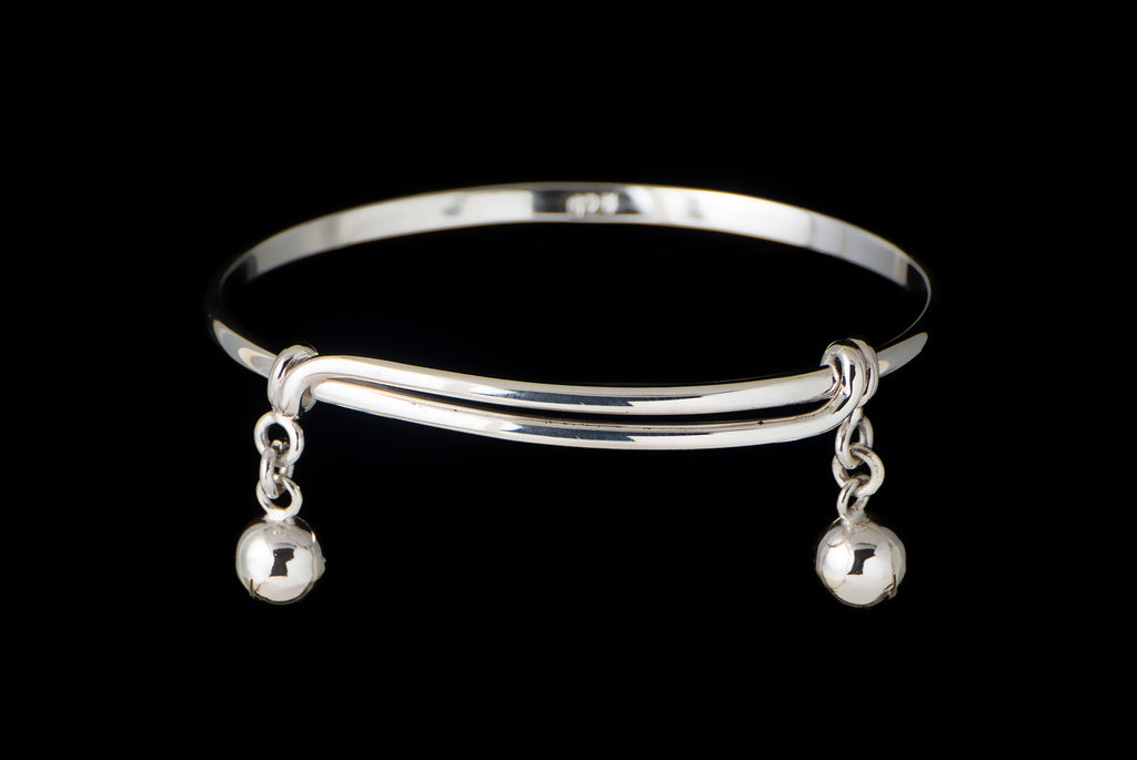 Bangle Baby with Balls - Bambu Silver Jewellry