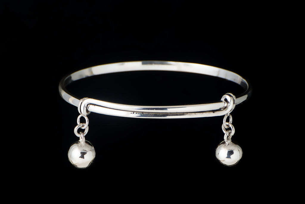 Bangle Baby with Balls - Bambu Silver Jewellry