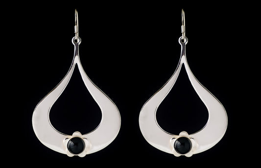 Earring Kendi Long Plain with Stone 6 x 4.5cm