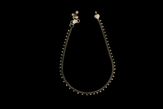 Angklet with Ball Oxid - Bambu Silver Jewellry