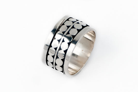 Ring Man Spinning Arma - Bambu Silver Jewellry