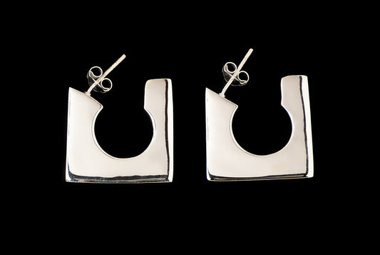 Earring Aro Kotak 4 x 20 mm - Bambu Silver Jewellry