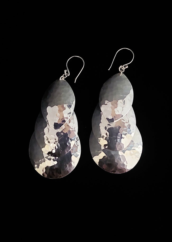 Earring Oval Plain  3 In 1